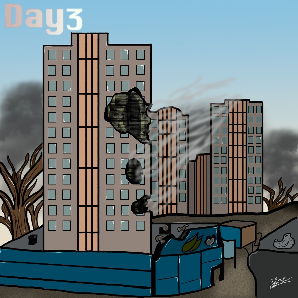 Missile hit the house in Kyiv